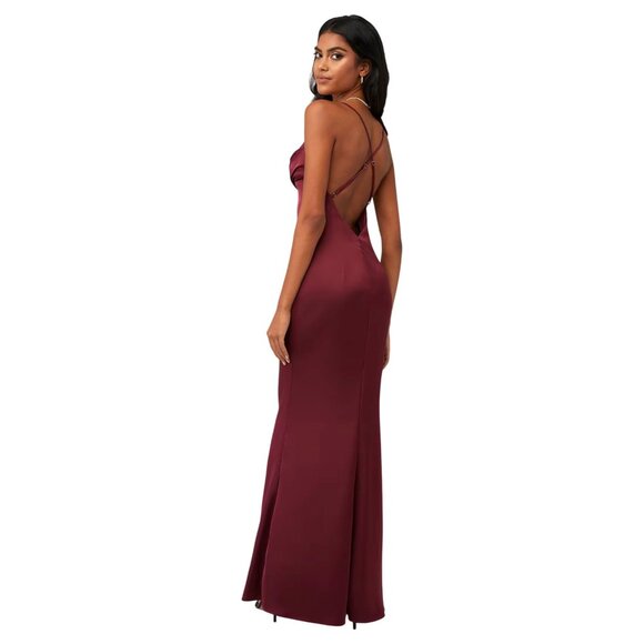 Katie May Tara Gown in Bordeaux Small Womens Long Maxi Dress - Picture 2 of 13